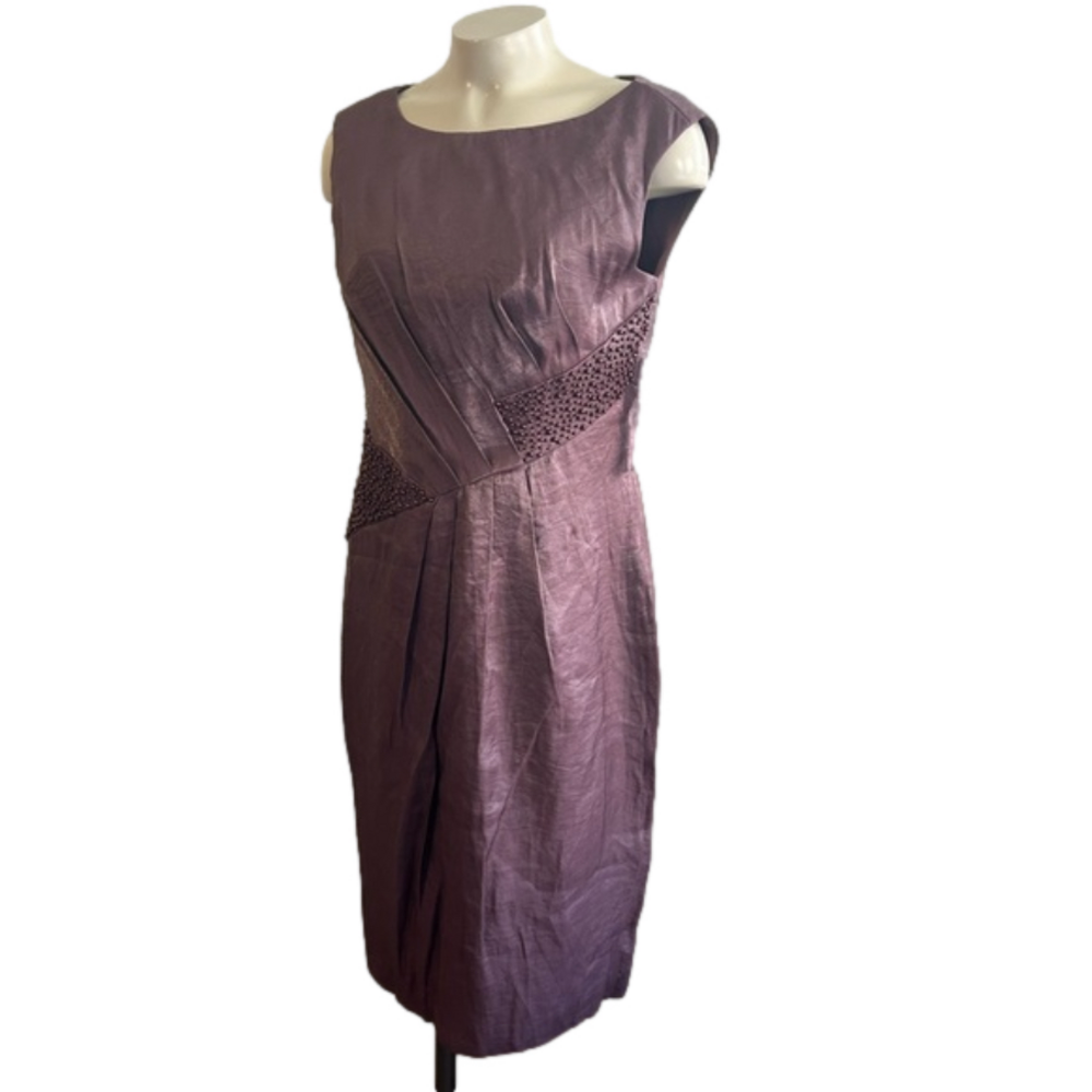 Adrianna Papell sz 10 Women Bronze brown Beaded Party Dress NWT